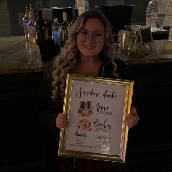 Custom Wedding Menu AND/OR Hand Calligraphy Wedding Invitations - Picture 3 of 5